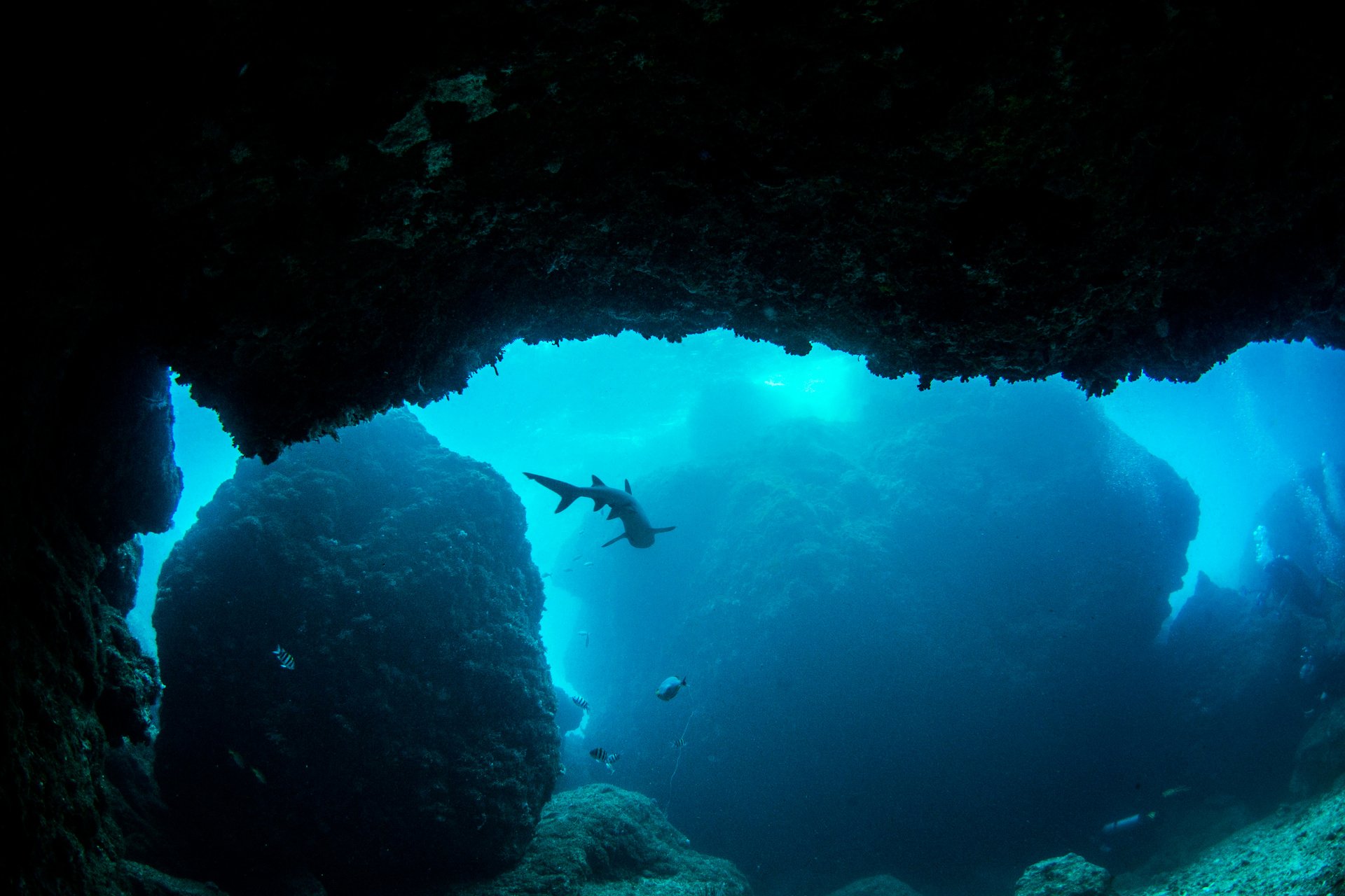 Underwater cave